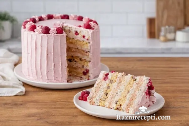 Kokos torta s malinom