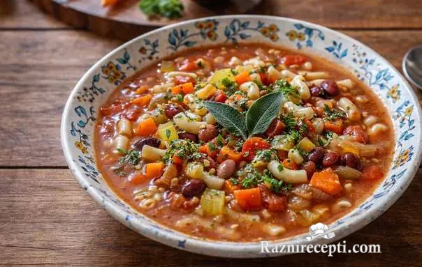Minestrone supa sa pasuljem grahom
