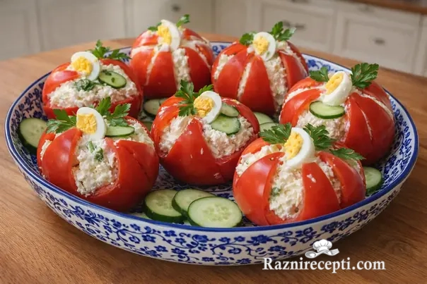 Paradajz punjen sirom i jajima