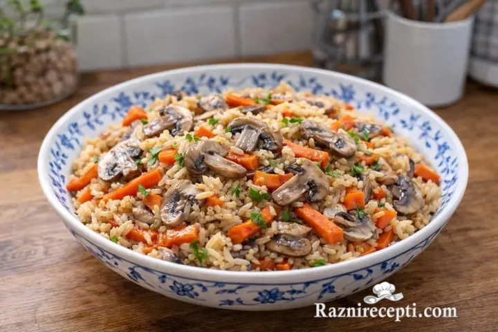 Posni đuveč sa šampinjonima i povrćem