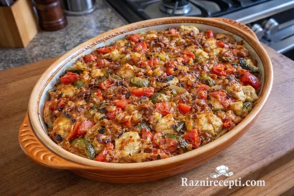 bela riba sa povrćem