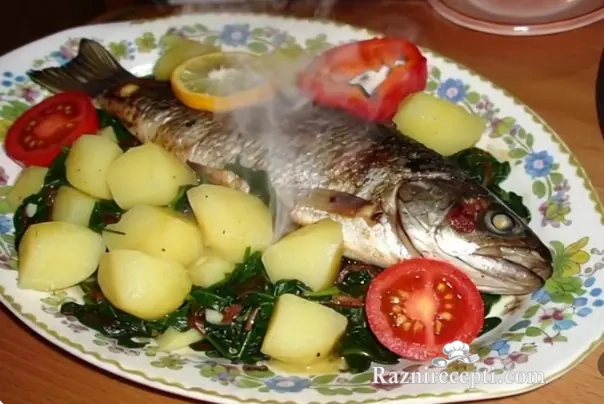 pastrmka sa blitvom i krompirom