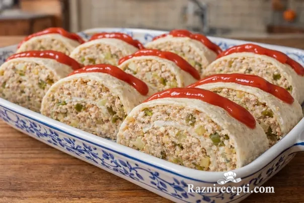 posni rolat krompir ajvar