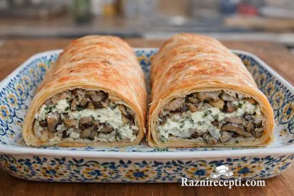 posni rolat sa šampinjonima