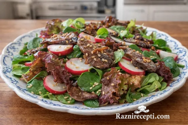 salata bukovača i povrće