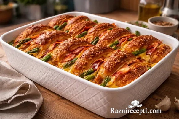 zapečeni kroasan sendviči