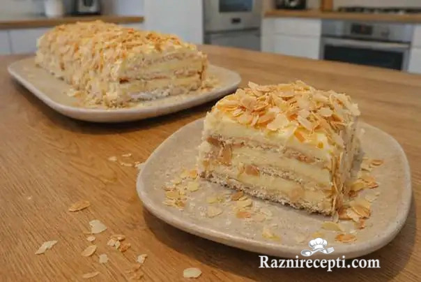 badem torta sa krem filom