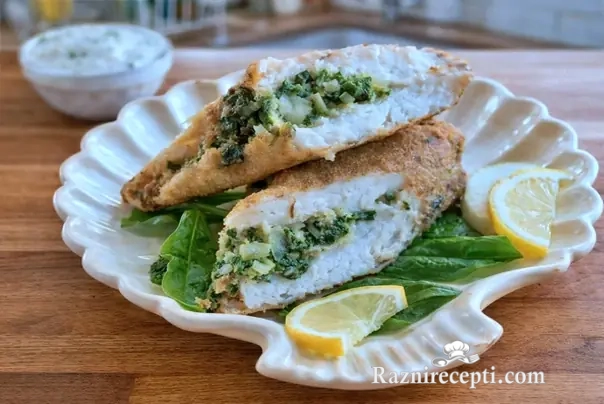 Pečeni brancin punjen blitvom