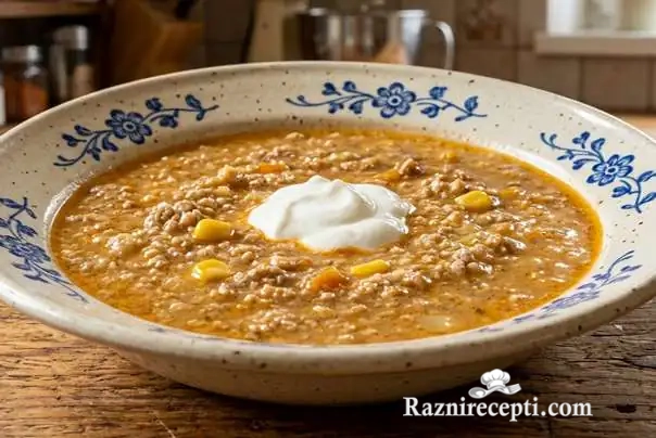 čorba od mlevenog mesa sa povrćem