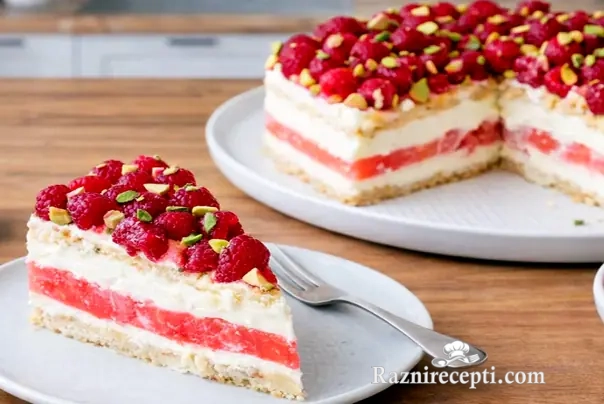 letnja torta lubenica malina