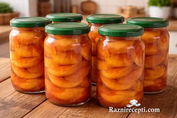 pasterizovane nektarine u tegli zimnica