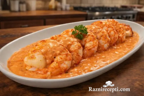 škampi sa sosom od pavlake