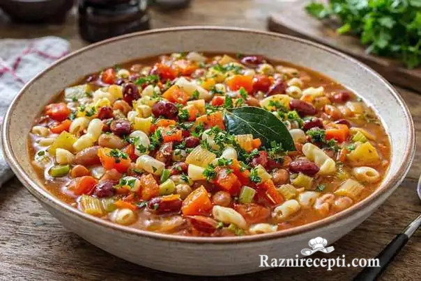 supa sa grahom (pasuljem) i povrćem