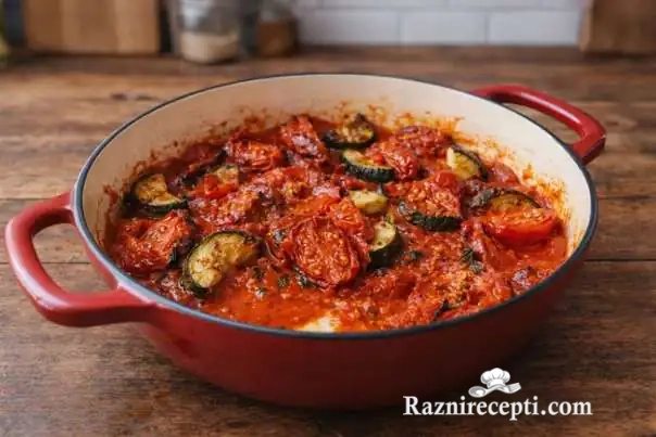 zapečene tikvice posno