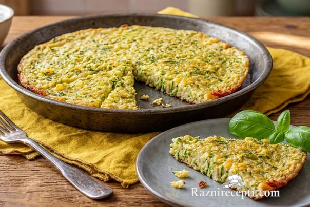 Fritata s lukom i tikvicama