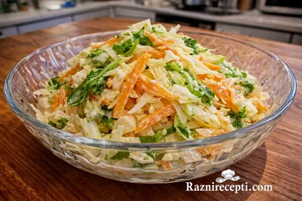 Salata od svežeg kupusa i pavlakom