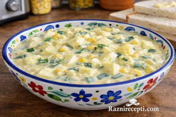 salata od kuvanih jaja sa mladim lukom