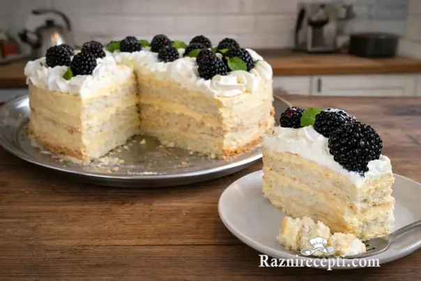 sladoled torta bez pečenja sa kupinama