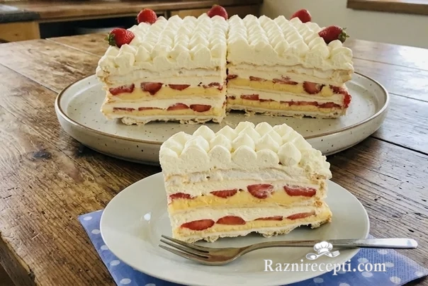 Lagana voćna torta sa svežim voćem