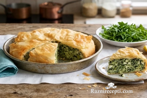 Posna pita sa pirinčem i spanaćem