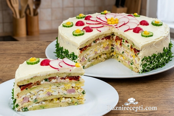 Slana torta sa palačinkama od krompira