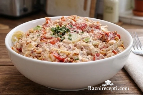 Posna salata sa pečenim paprikama