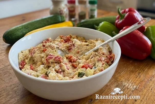 Salata od pečenih tikvica i paprika