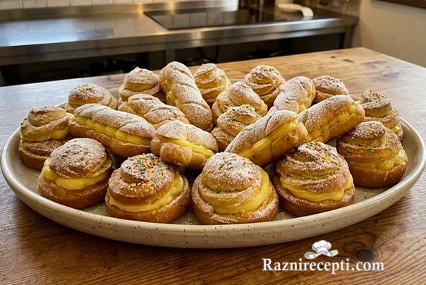 Domaće krofne sa vanila kremom