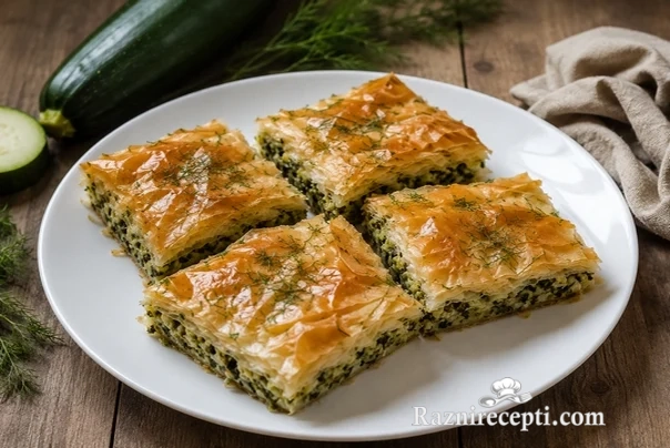 Posna pita sa tikvicama i mirođijom