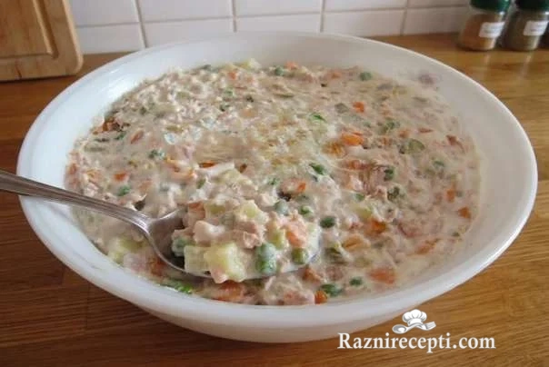 Posna ruska salata sa ribom