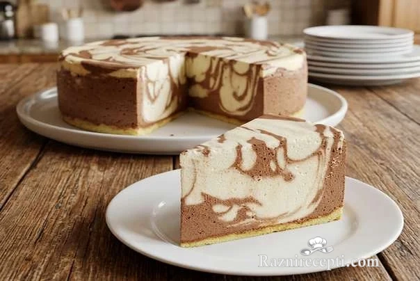 Torta sa belom i crnom čokoladom